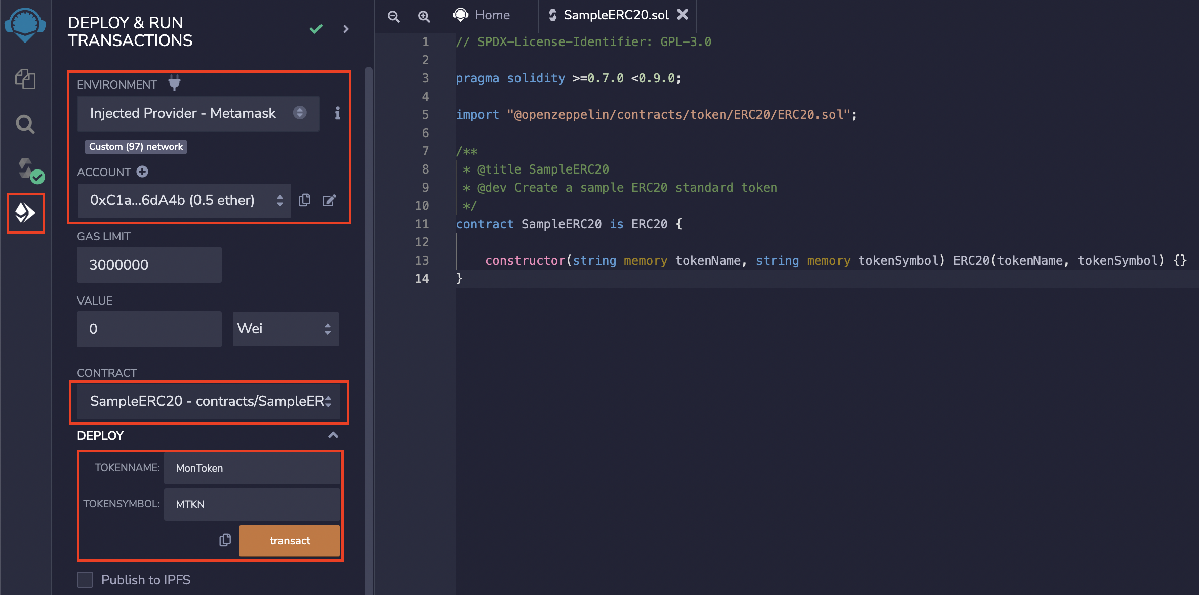 Deployer Smart Contract
